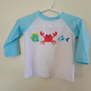 First Impressions Rash Guard Swim Shirt Fish Crab